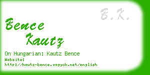 bence kautz business card